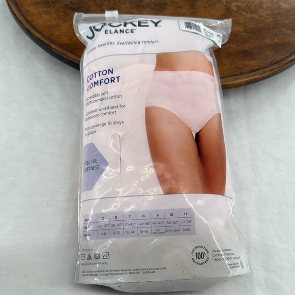 Jockey Underwear Wm 10 (3XL) Elance Cotton Comfort Briefs Plus 3 Pair Pack Panty - Picture 2 of 7